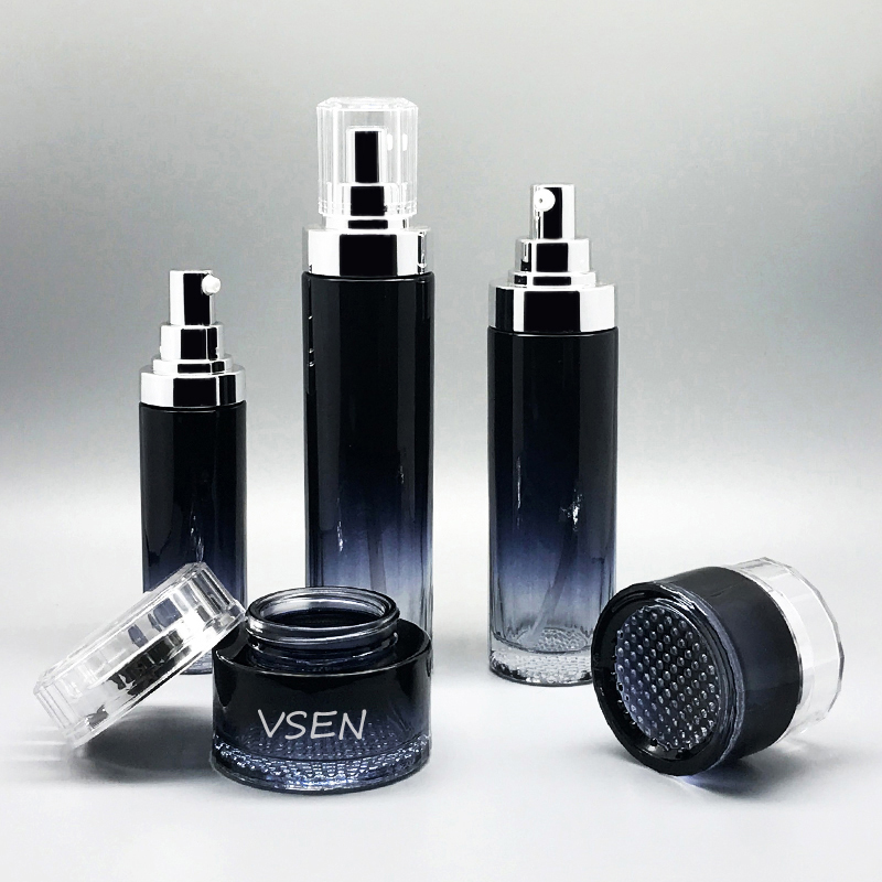 新款高档化妆品套装瓶子 乳液按压瓶子定制 面霜(图9)